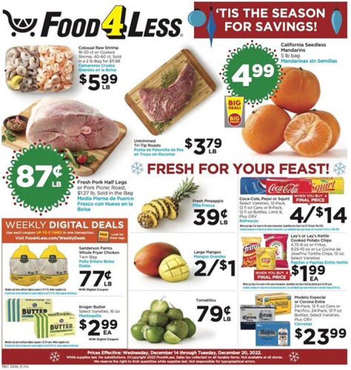 Food 4 Less/Foods Co. Holiday Hours Open & Close |
