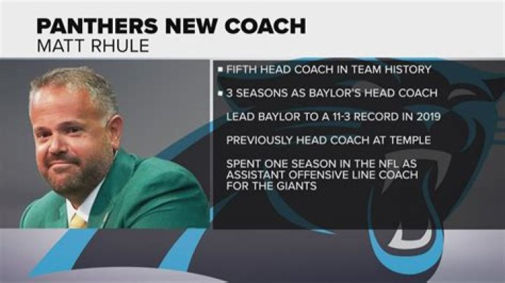 NFL Panthers Elected Matt Rhule As The New Coach Offering New Contract And Salary
